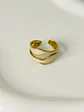 Anillo Doble Onda Perlada - Miniatura 1