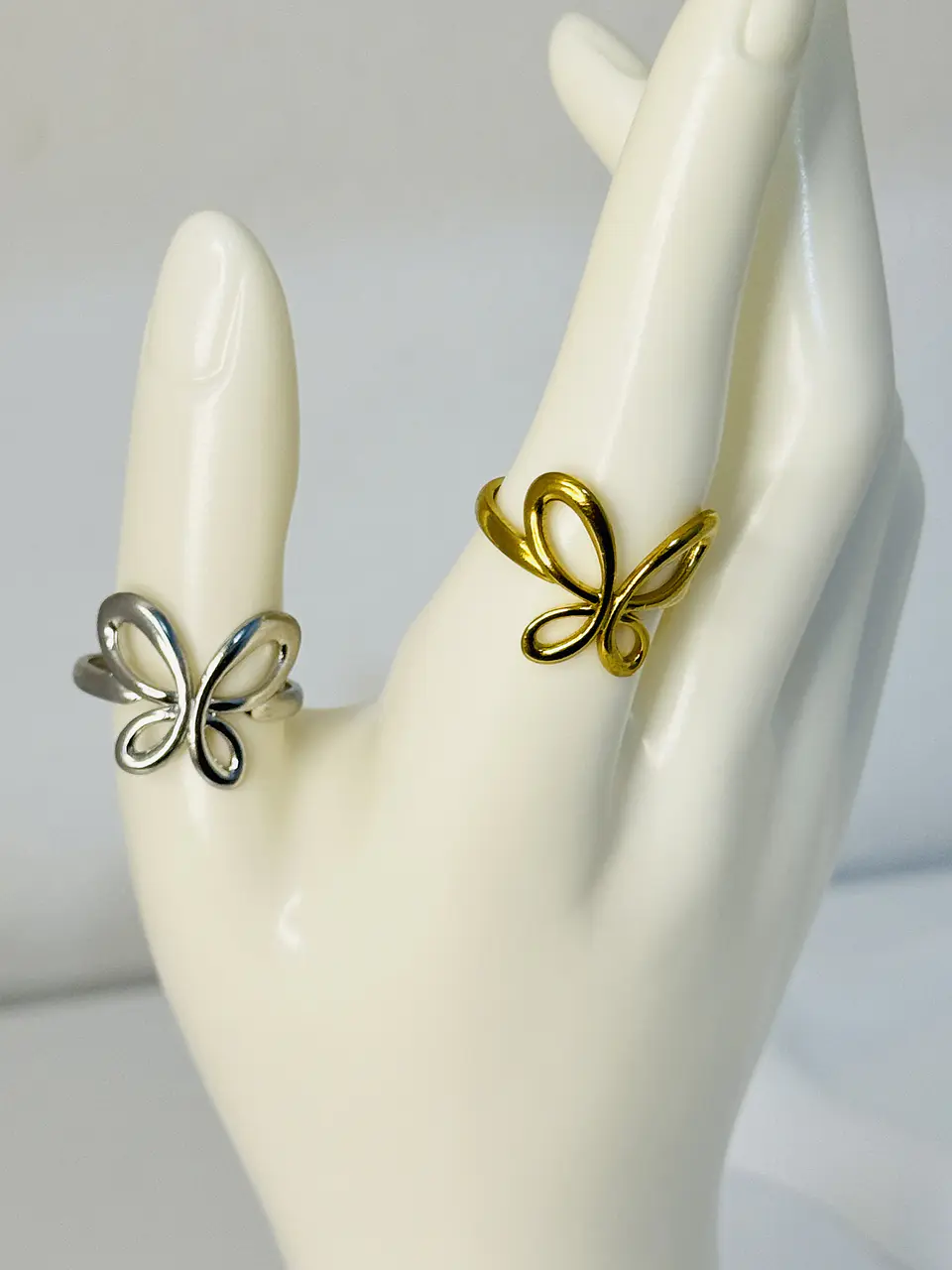 Anillo Mariposa Calada en Acero  7