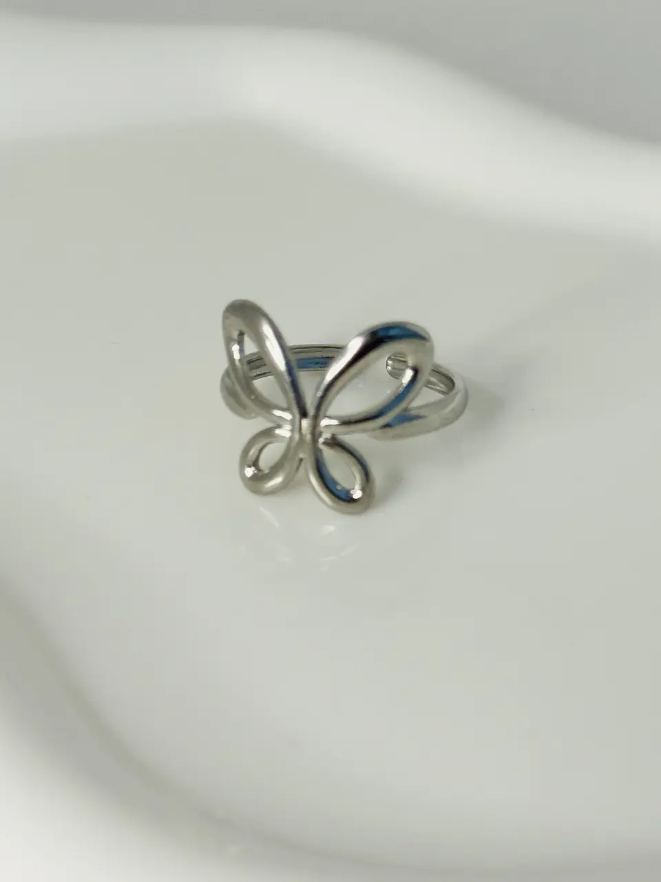 Anillo Mariposa Calada en Acero  2