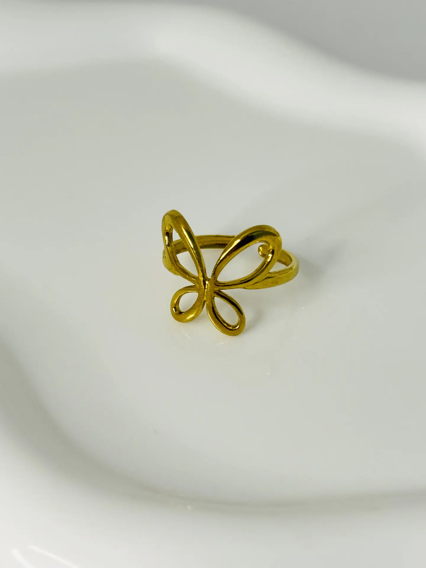 Anillo Mariposa Calada en Acero  1