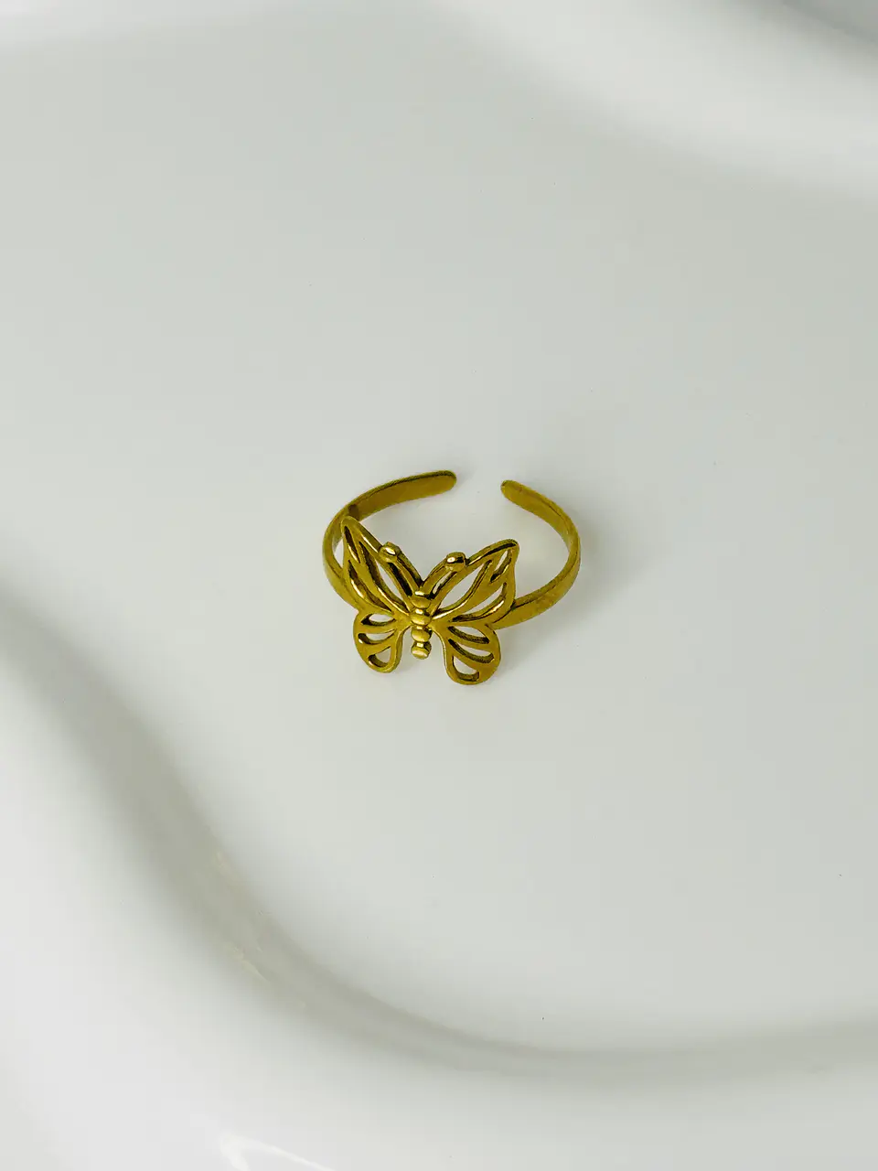Anillo Mariposa Filigrana en Acero  1
