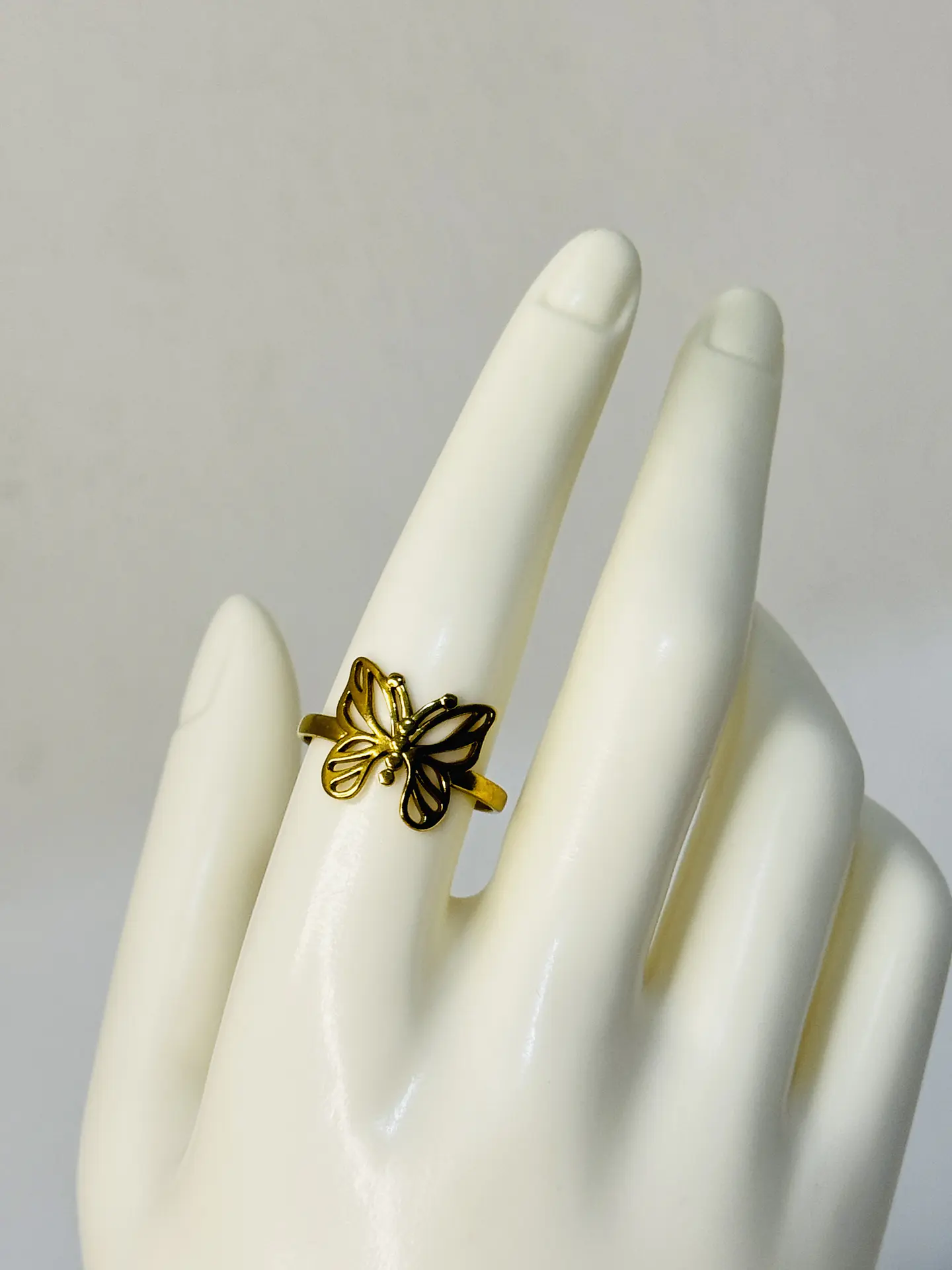 Anillo Mariposa Filigrana en Acero  2