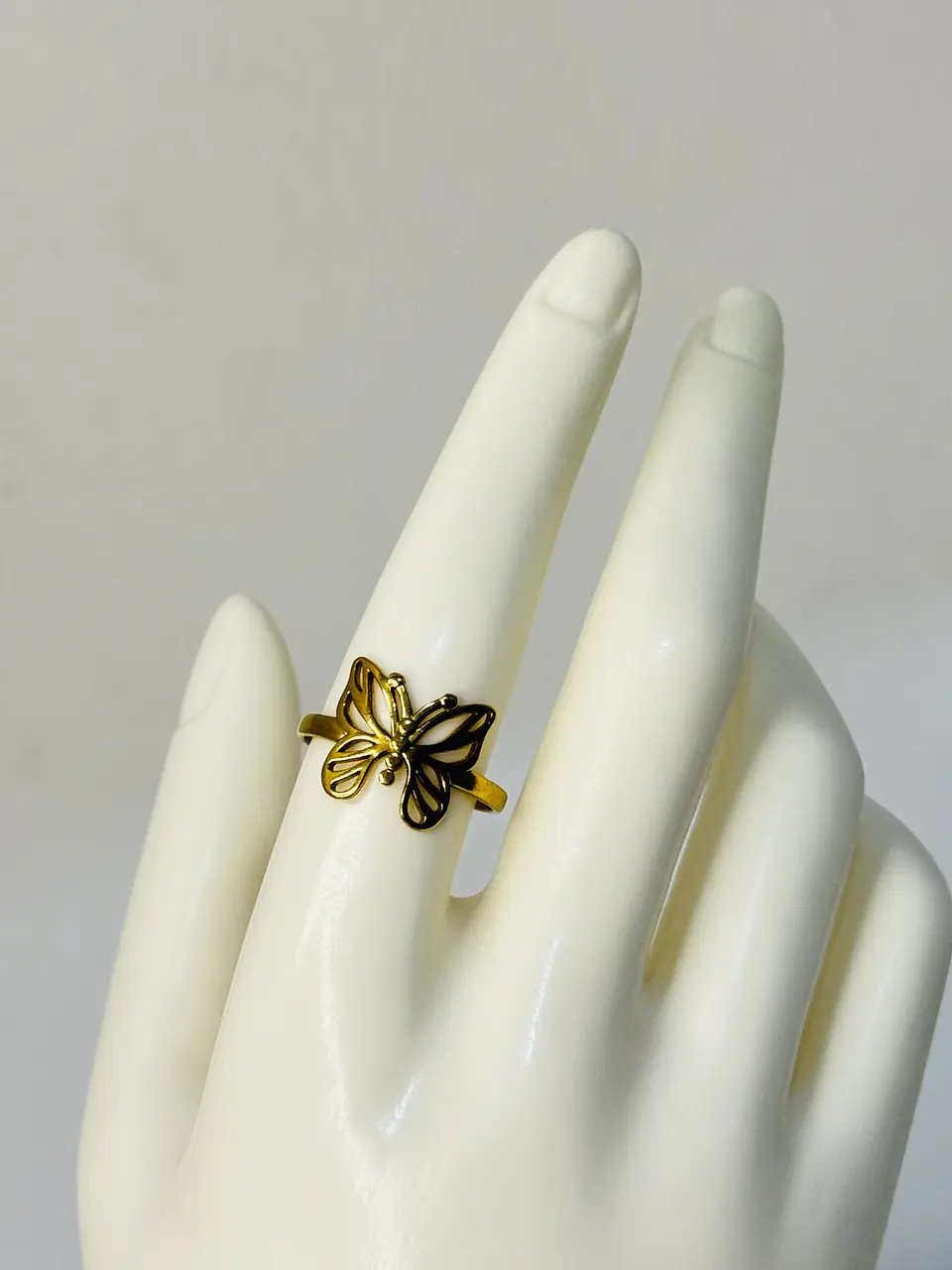Anillo Mariposa Filigrana en Acero  2