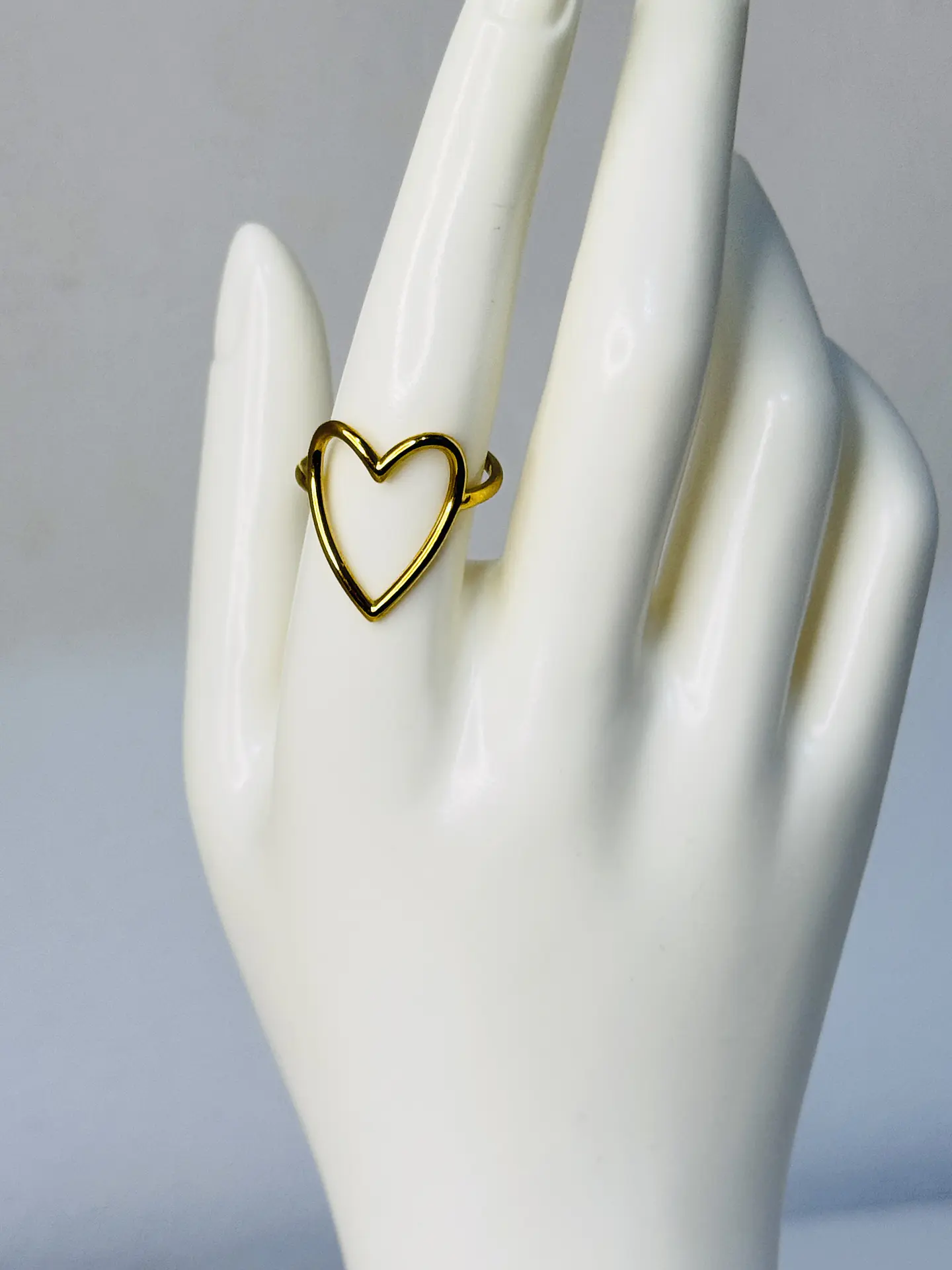 Anillo Corazón Calado en Acero  3