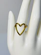 Anillo Corazón Calado en Acero  - Miniatura 1