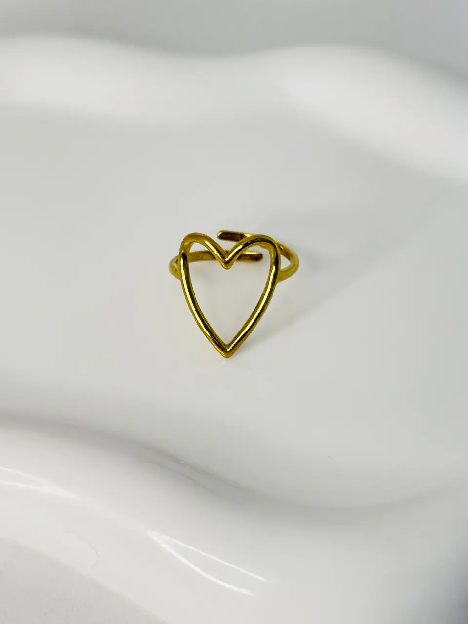 Anillo Corazón Calado en Acero  2