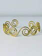Brazalete Dorado Espiral Ajustable - Miniatura 3