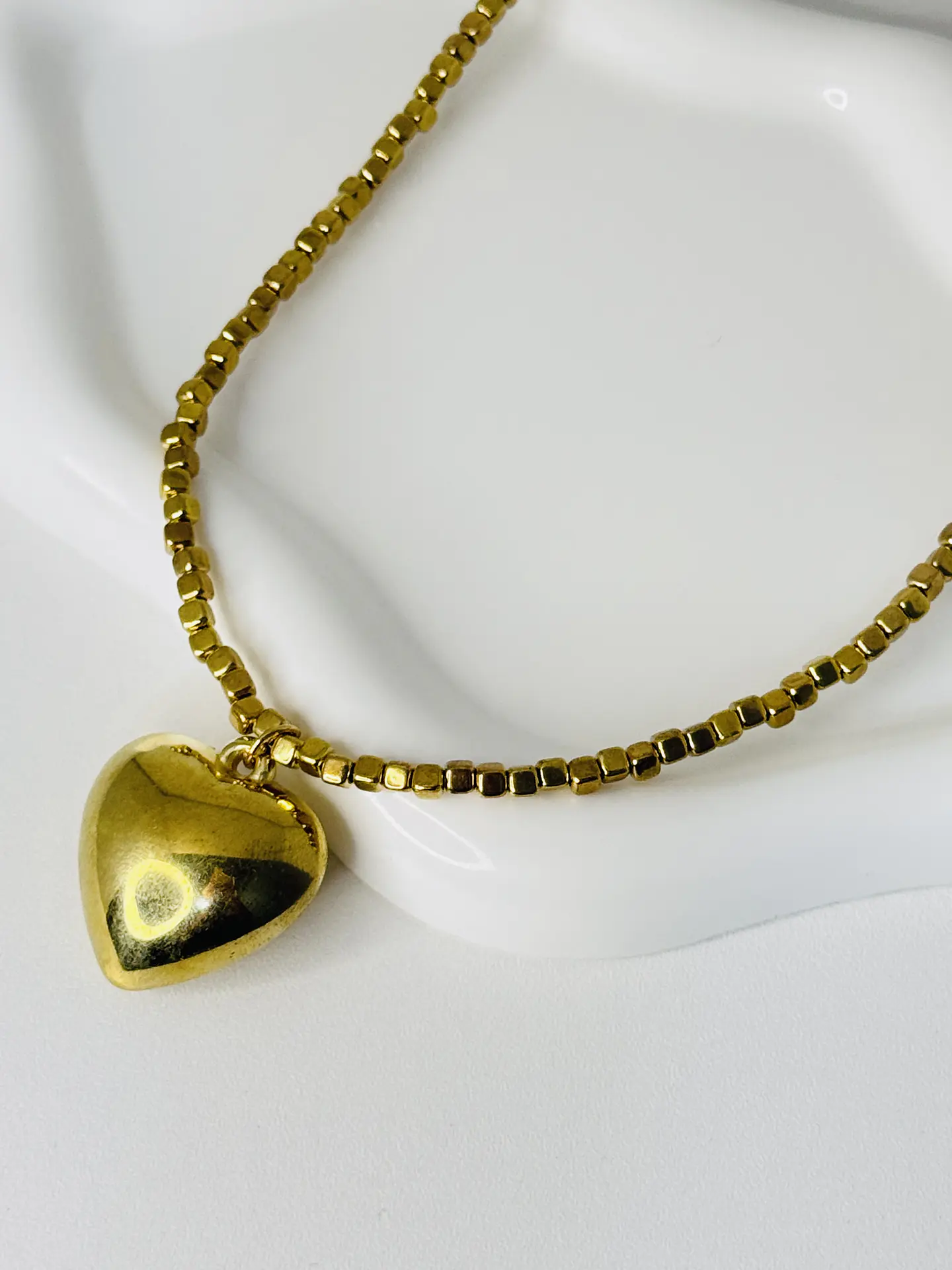 Collar Corbatín de Cuentas Corazón 3