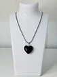 Collar Corazón Black Crystal en Acero - Miniatura 3