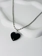 Collar Corazón Black Crystal en Acero - Miniatura 2