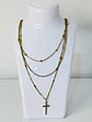 Collar Triple Capa Cruz en Acero  - Miniatura 3