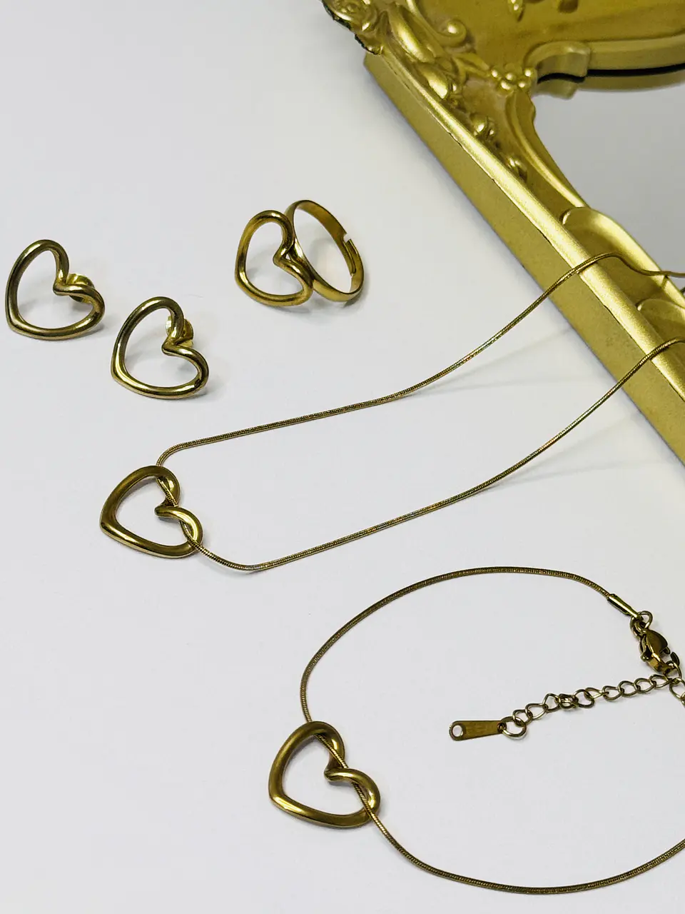 Set de Joyería Corazón Calado 2