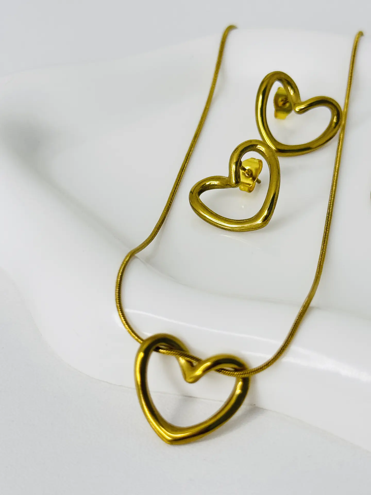 Set de Joyería Corazón Calado 8