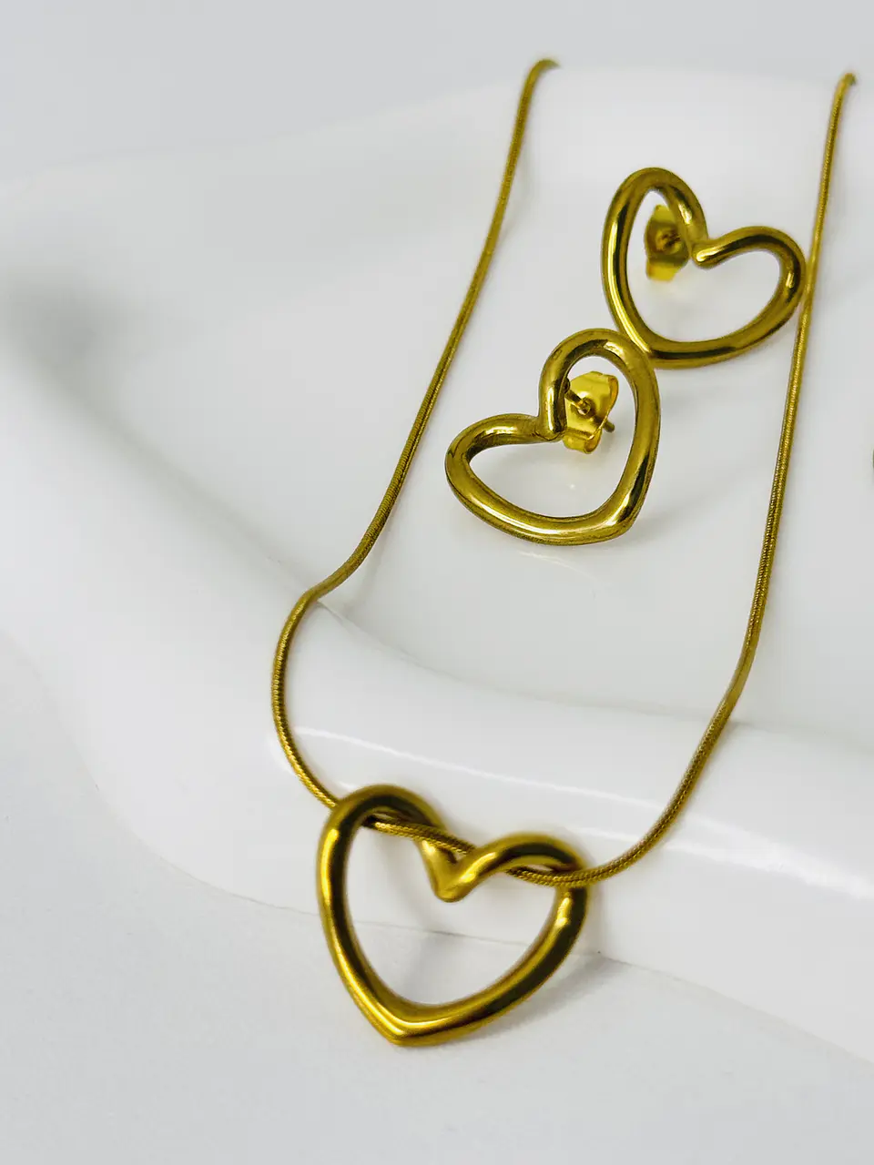 Set de Joyería Corazón Calado 8