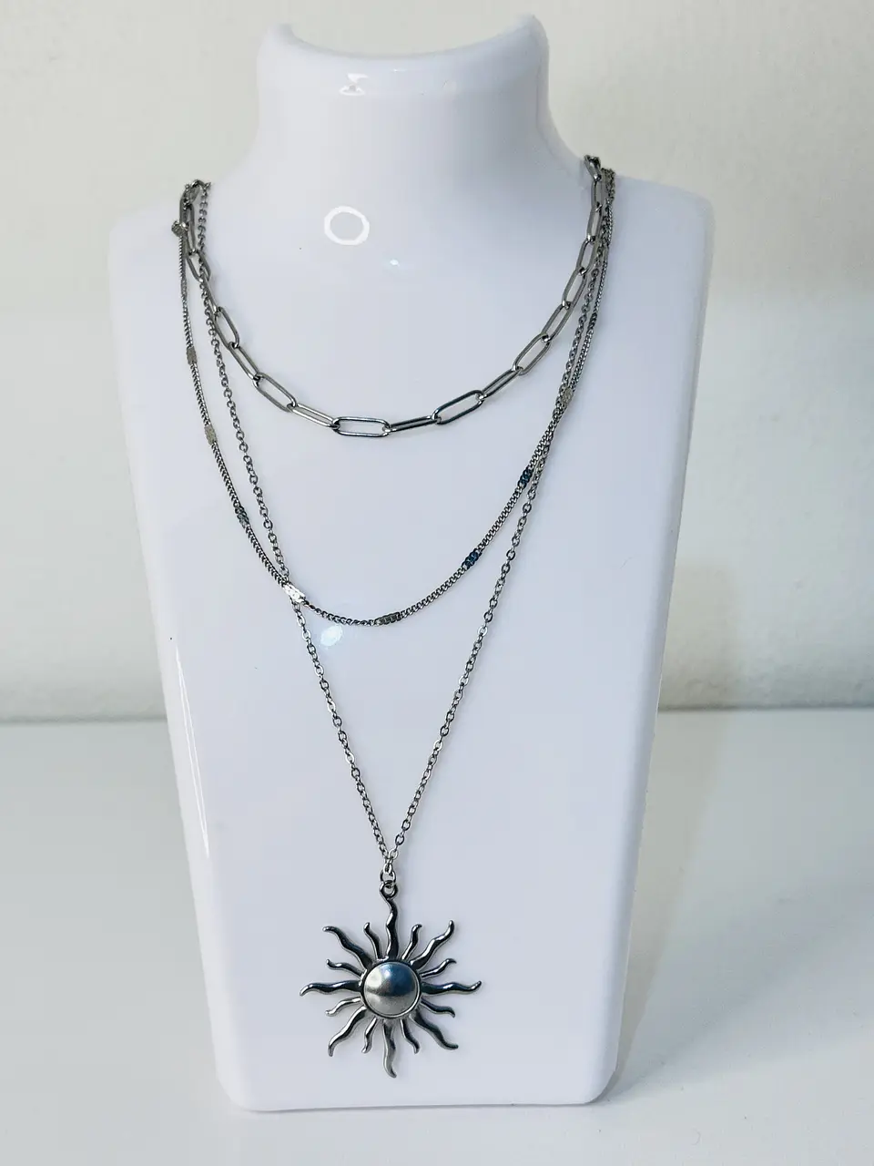 Collar Multicapa Sol Radiante Silver 2