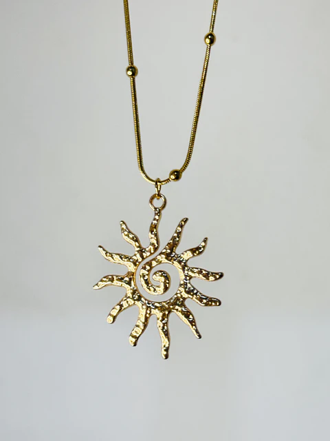 Collar Sol Espiral Gold