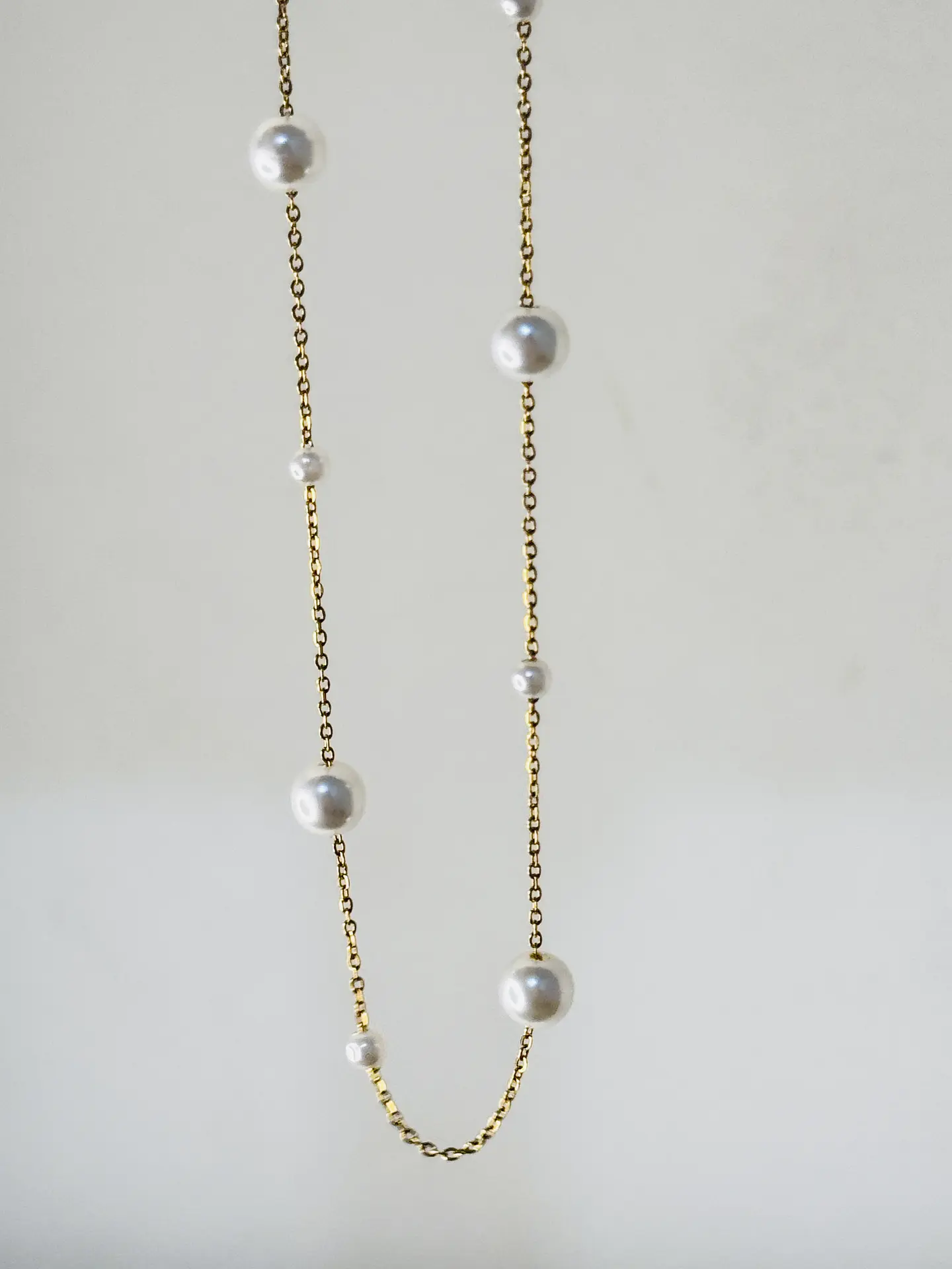 Collar Perlas Intercaladas en Acero 1