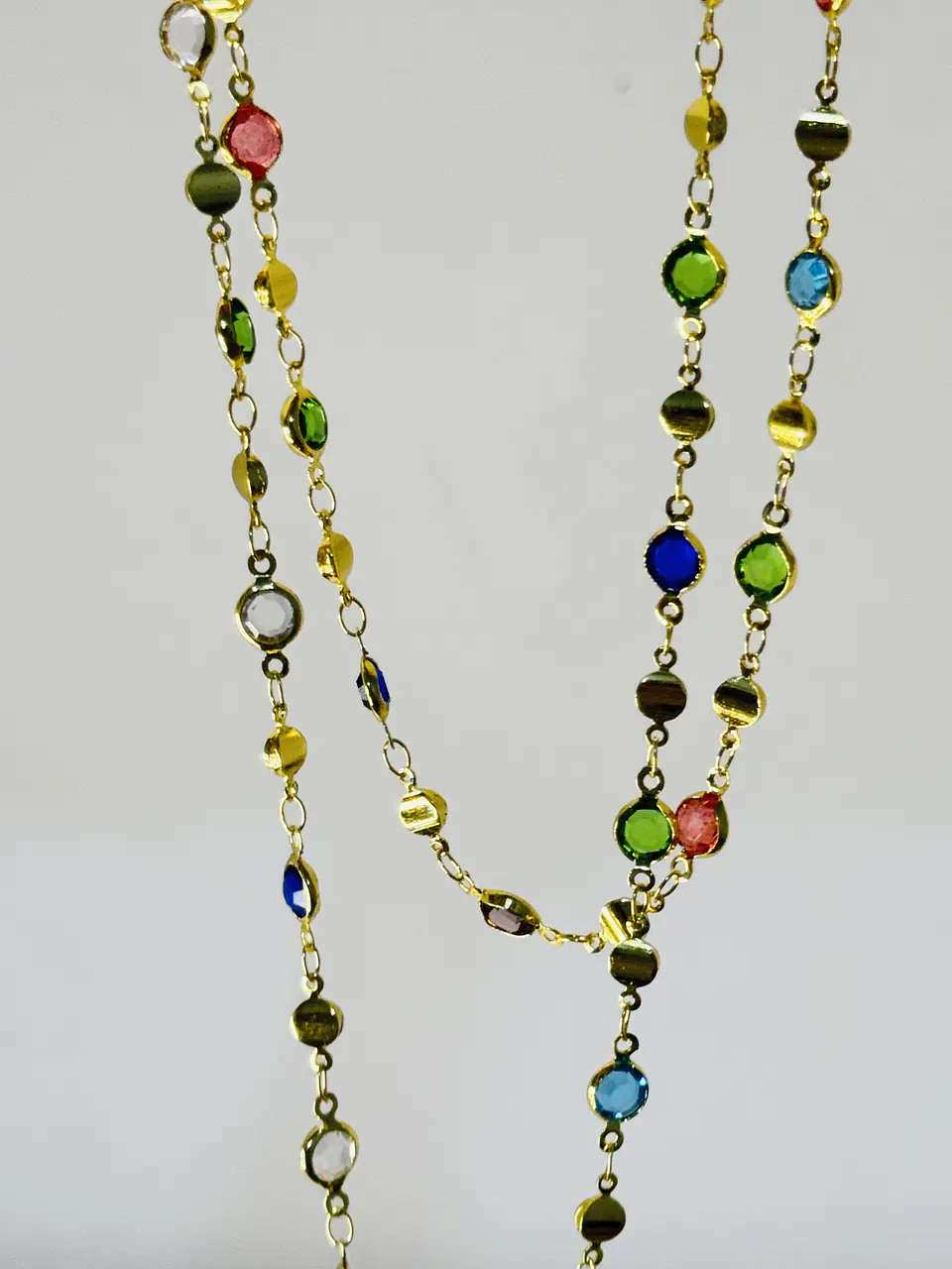 Collar Corbatín Cristales Multicolor 3