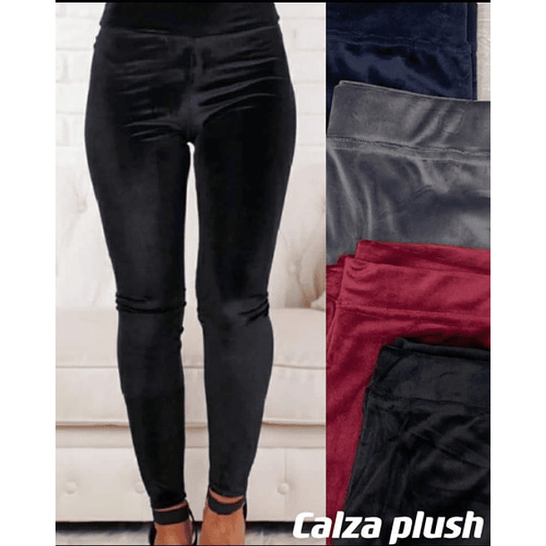 pack 3 Calzas Leggins Plush De Dama Mujer