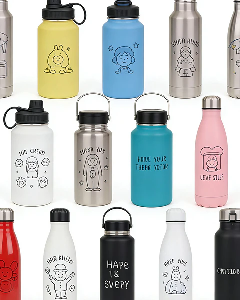 Garrafas térmicas personalizáveis 