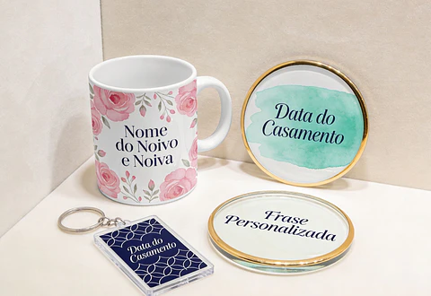 BRINDES CASAMENTO PERSONALIZÁVEIS 