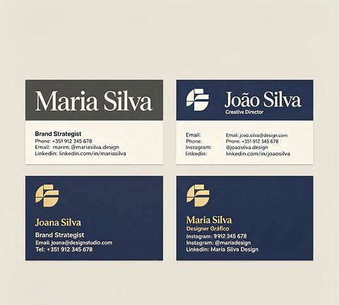 CARTÕES DE VISITA PERSONALIZÁVEIS 
