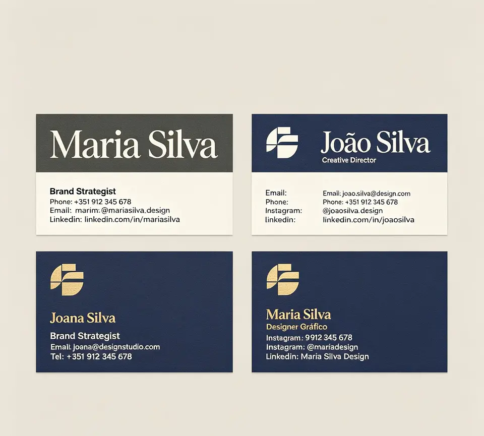 CARTÕES DE VISITA PERSONALIZÁVEIS  1