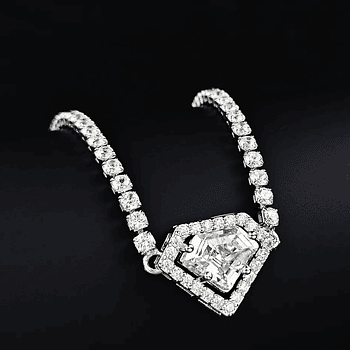 Diamond shape necklace simple elegance