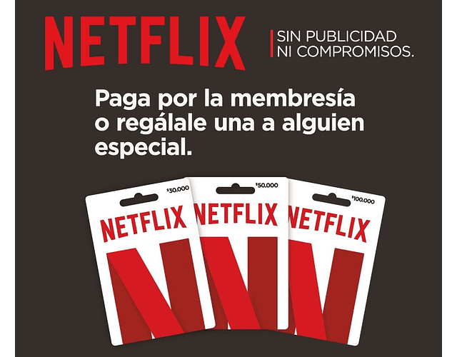 Pin Virtual Tarjeta Netflix De $20.000cop  Region COLOMBIA