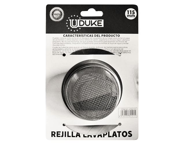 Rejilla Canastilla Lavaplatos / Acero Inoxidable / Uduke 4''