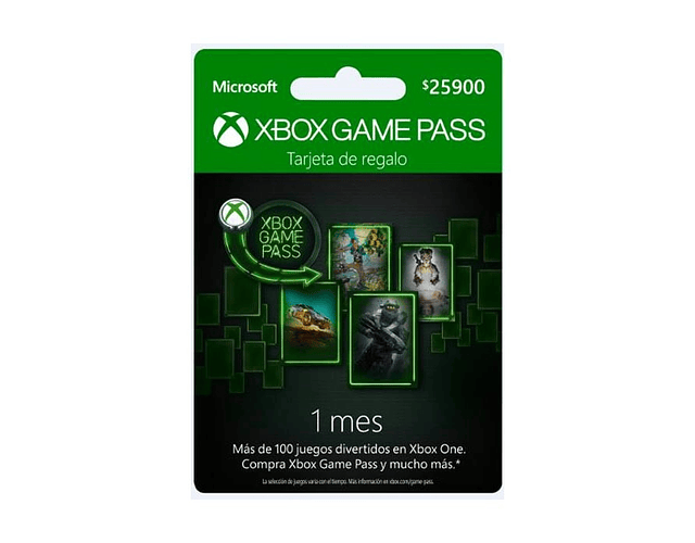 Pin Virtual Posa / Tarjeta / Xbox Game Pass 1 Mes / $25.900 
