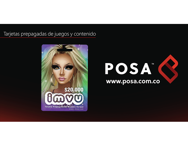 Pin Virtual POSA Virtual IMVU $24.000 ( Region Colombia )