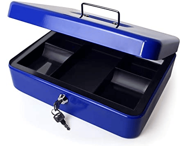 Caja Menor Metal Tradicional Mediana 250x180x90mm