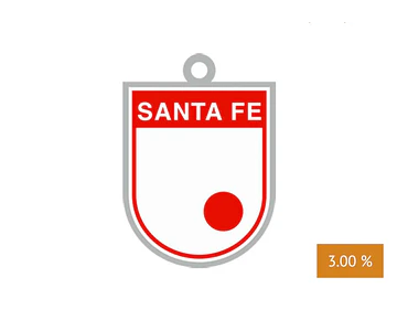 LLAVERO 3D FUTBOL 1 CARA SANTA FE (FUT09)