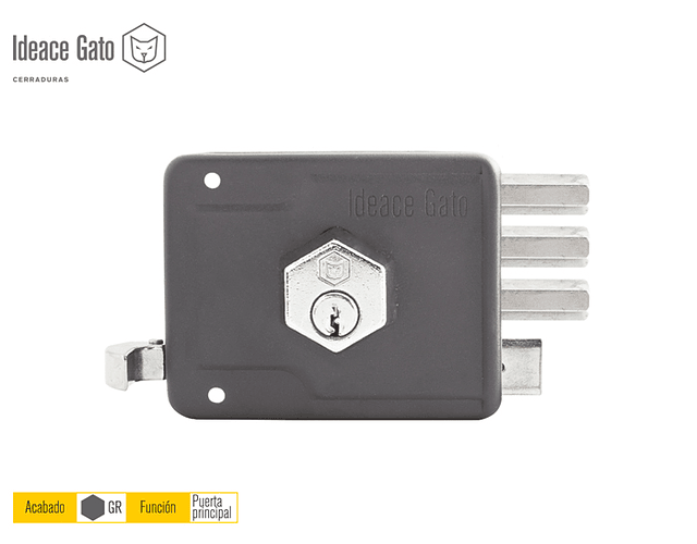 Chapa / Cerradura De Seguridad Super 21 Gato Ideace / Gris