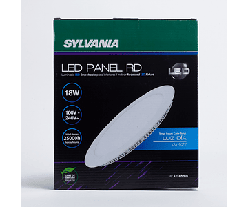 Panel Led Redondo Incrustar / Sylvania 18w 8 PuLG / Luz Blan