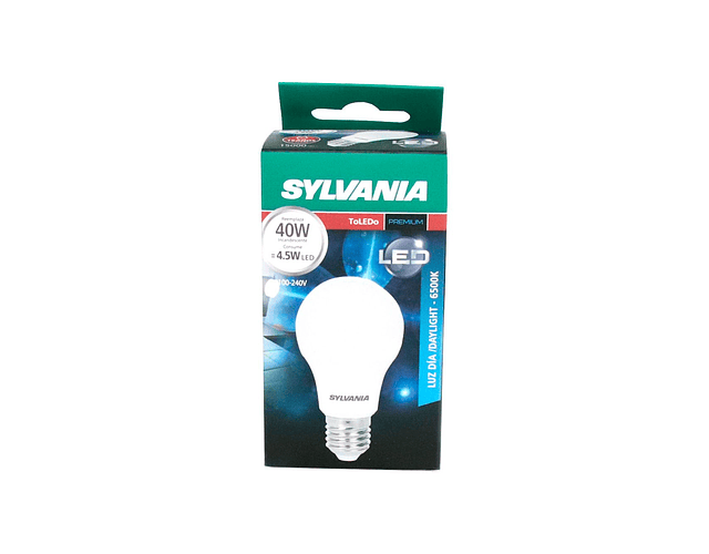 Bombillo Led Ahorrador 4.5w Sylvania / Toledo A60 / Luz Blanca