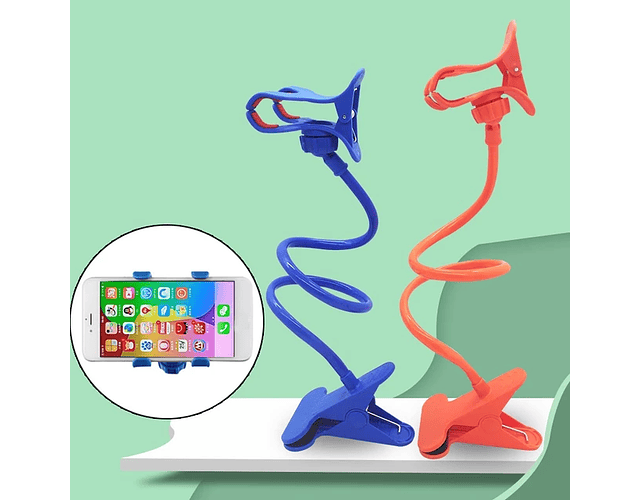 Soporte Holder Para Celular Flexible / Pinza Ajustable / 50cm / 360°