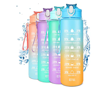 Botella Motivacional Deportiva / 900ml Botilito Para Agua