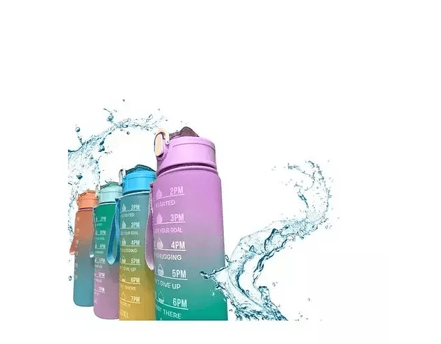 Botella Motivacional Deportiva / 900ml Botilito Para Agua