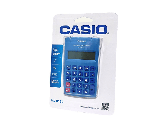 Calculadora 8 Digitos Casio Hl-815l-bk De Bolsillo / Pequeña