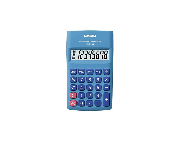 Calculadora 8 Digitos Casio Hl-815l-bk De Bolsillo / Pequeña