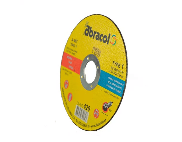 Disco De Corte Super Fino Metal / Abracol 4 1/2 X3/64 Unidad