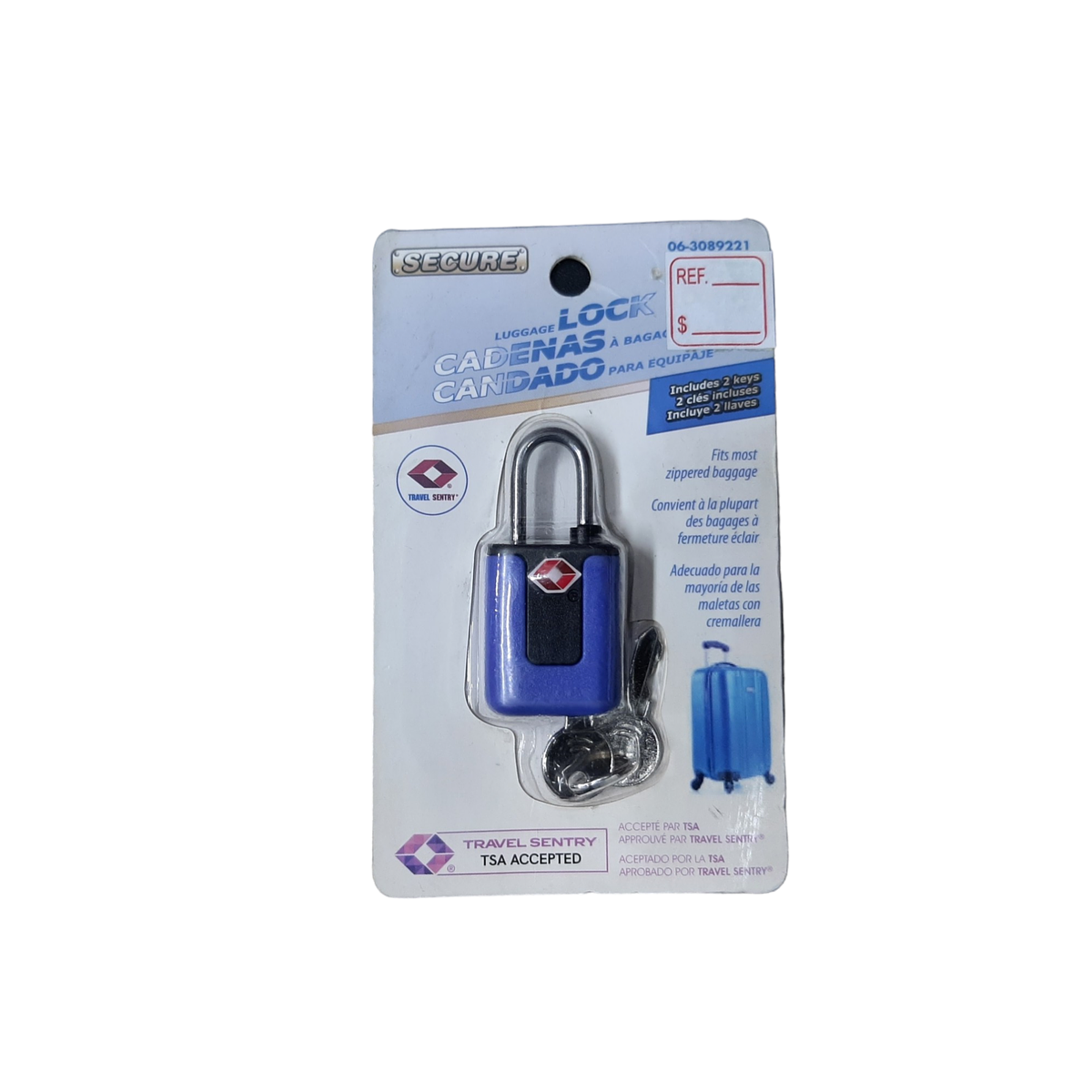 Candado TSA De Llave En Colores Para Maletas Mochilas Locker