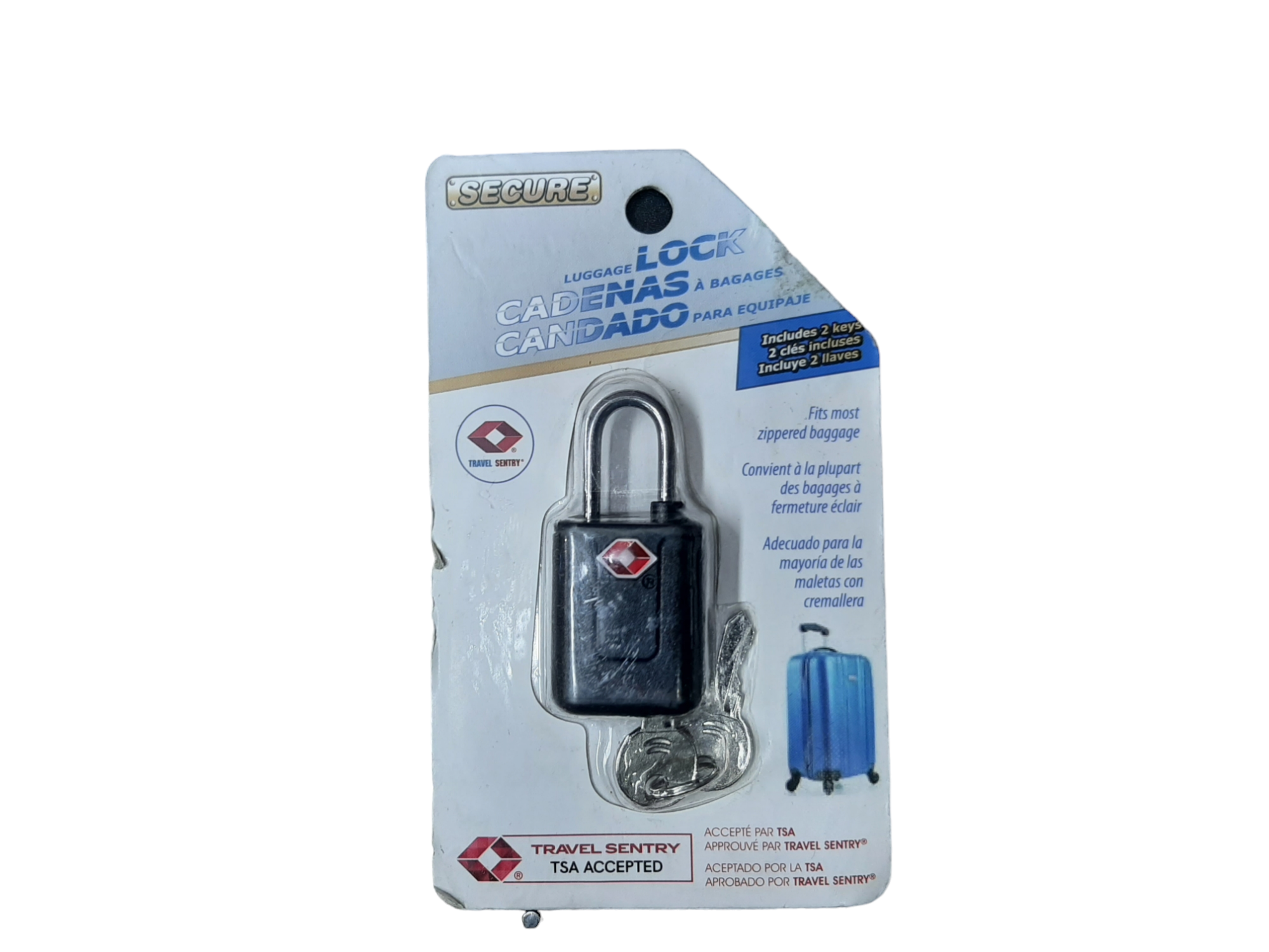 Candado TSA De Llave En Colores Para Maletas Mochilas Locker