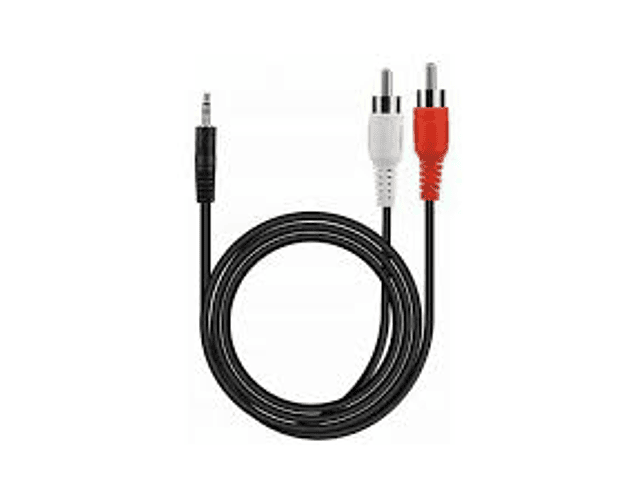 Cable Audio Auxiliar 2x1 Rca Jack 3.5mm Plug 3.5mm 3 Metros