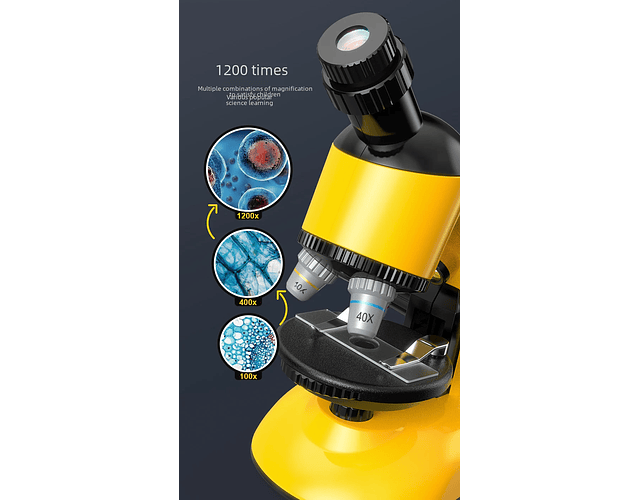 Microscopio Monocular 1200x Infantil Para Niños Educativo