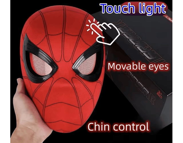 Mascara Led Spider-Man Que Parpadea Para Halloween Fiestas