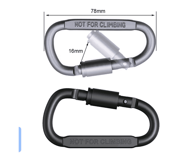 Llavero Alpinista Senderismo Grande Color Gris / X12unidades