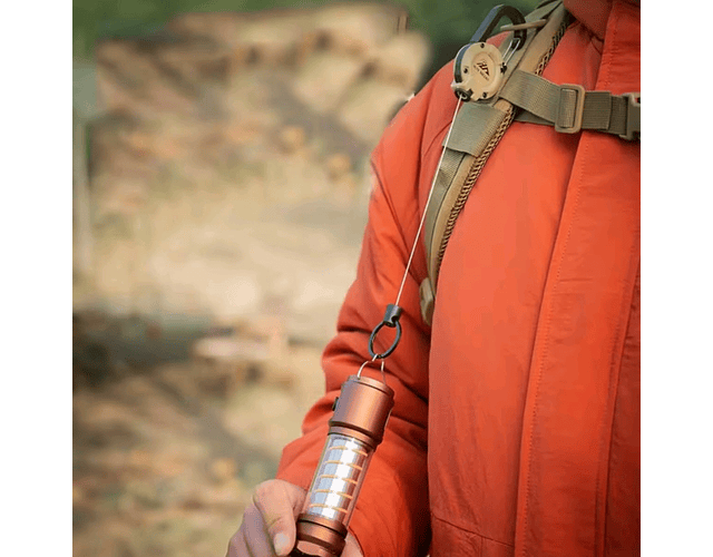 Llavero Retráctil Mosquetón Senderismo Multifuncional Sport 